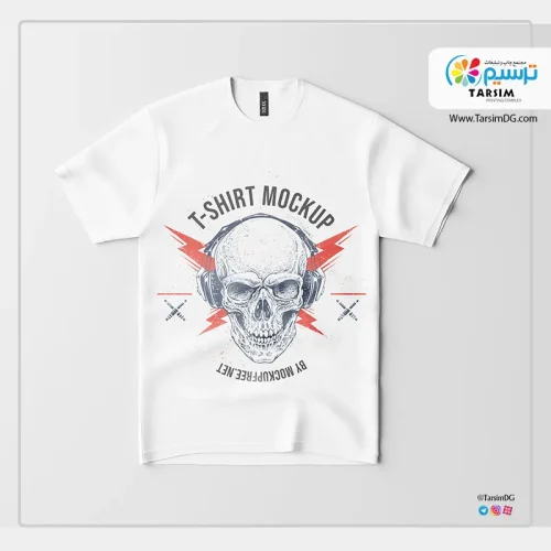 چاپ تیشرت سفید با طرح دلخواه