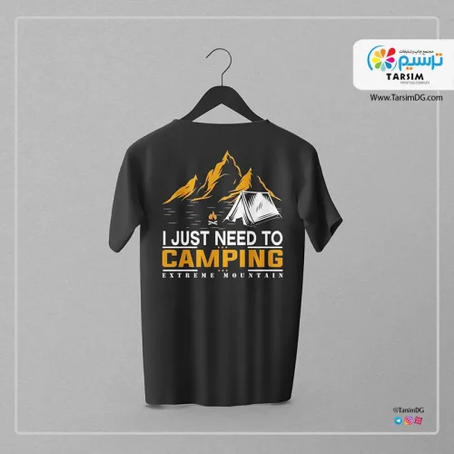 چاپ تیشرت مشکی با طرح دلخواه