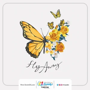 برچسب لباس گل زرد