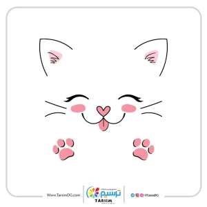 بر چسب لباس گربه