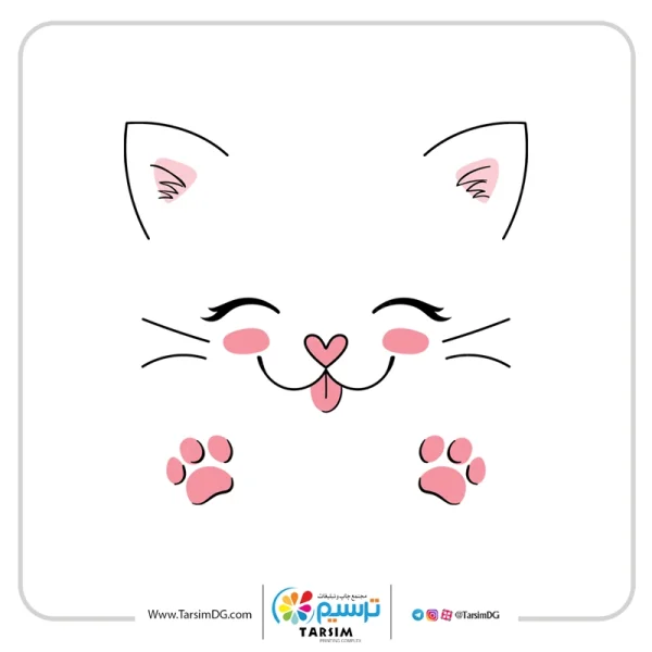 بر چسب لباس گربه