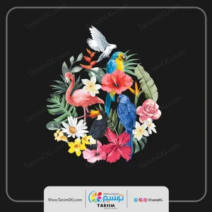 برچسب لباس گل