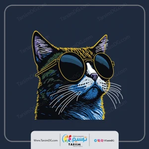 برچسب حرارتی لباس گربه