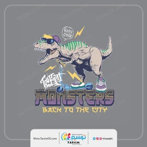 برچسب لباس دایناسور