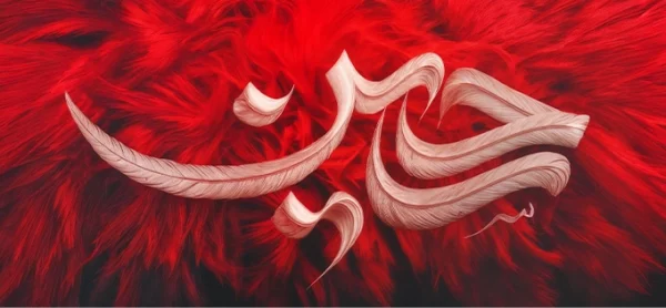 کتیبه پشت منبر سلام بر حسین