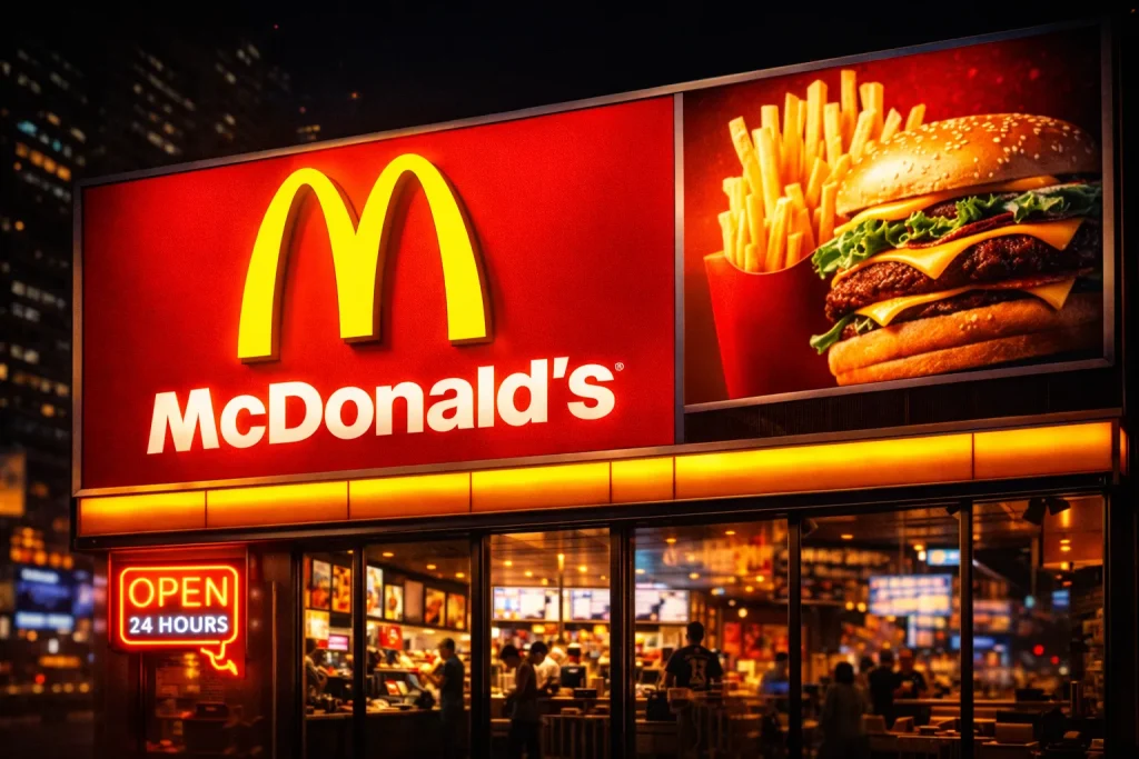 تابلو تبلیغاتی مک‌دونالد