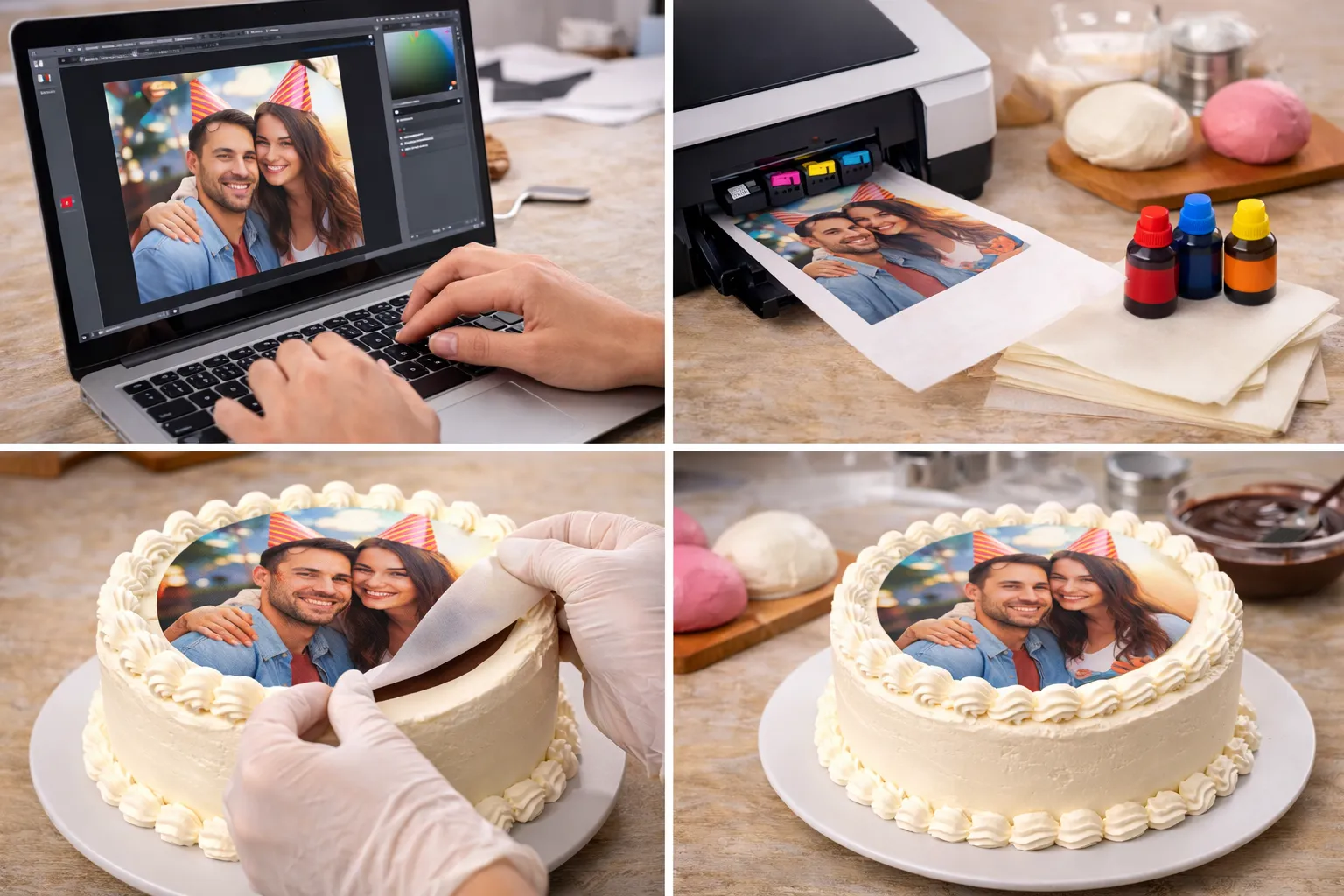 چاپ عکس روی کیک چگونه انجام میشود؟ 1 کیک تصویری