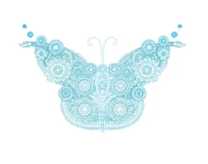 برچسب حرارتی طرح پروانه