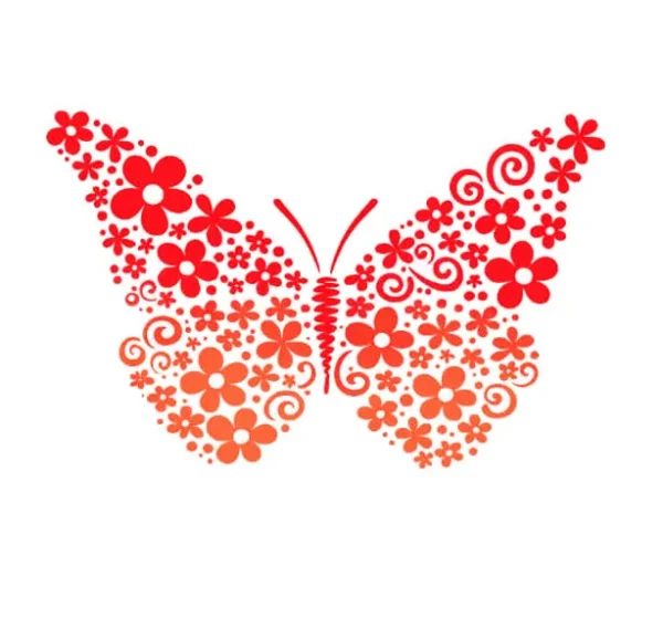 برچسب حرارتی طرح پروانه