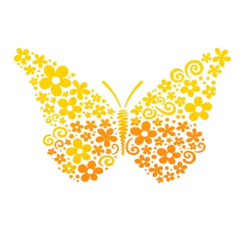 برچسب حرارتی طرح پروانه