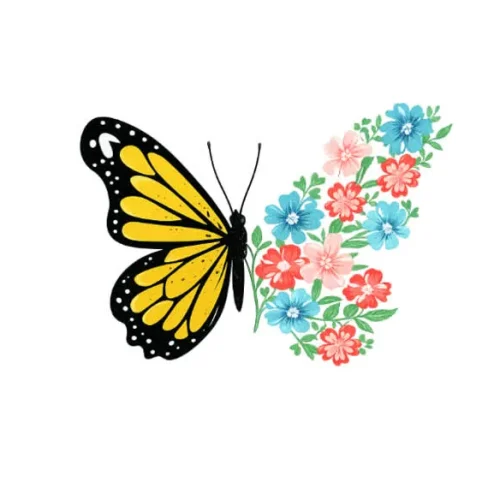 برچسب حرارتی طرح پروانه