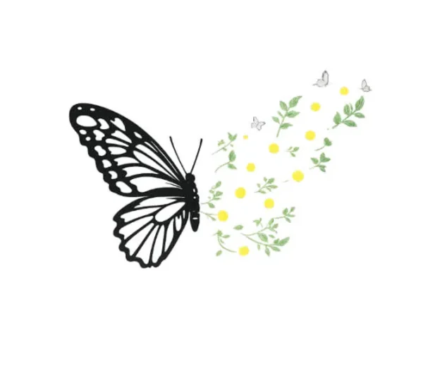 برچسب حرارتی طرح پروانه
