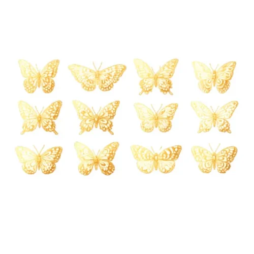 برچسب حرارتی طرح گل و پروانه