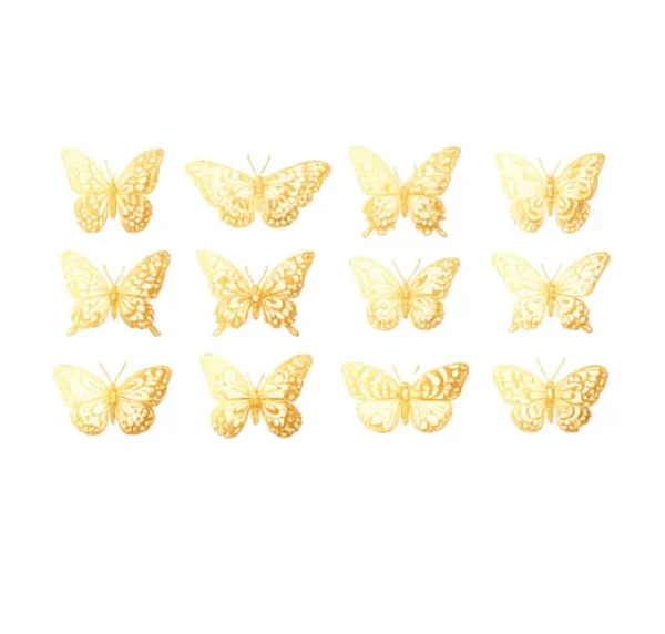 برچسب حرارتی طرح گل و پروانه