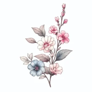 برچسب حرارتی طرح گل و گیاه
