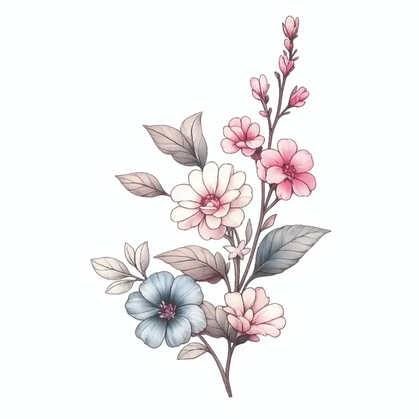 برچسب حرارتی طرح گل و گیاه