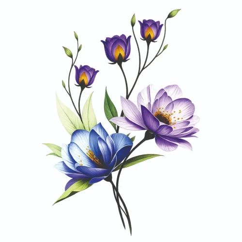 برچسب حرارتی طرح گل و گیاه