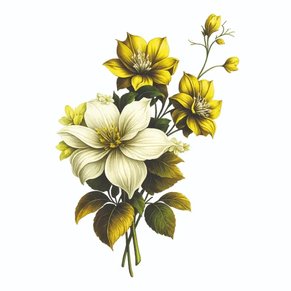برچسب حرارتی طرح گل و گیاه