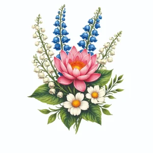 برچسب حرارتی طرح گل و گیاه