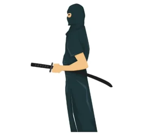 برچسب حرارتی طرح نینجا