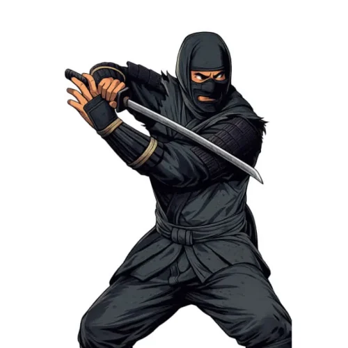 برچسب حرارتی طرح نینجا