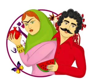 برچسب حرارتی طرح شب یلدا
