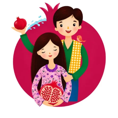 برچسب حرارتی طرح شب یلدا