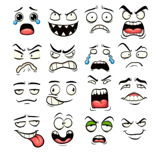برچسب حرارتی طرح چشم و چهره عروسکی