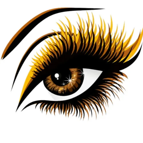 برچسب حرارتی طرح چشم و چهره عروسکی