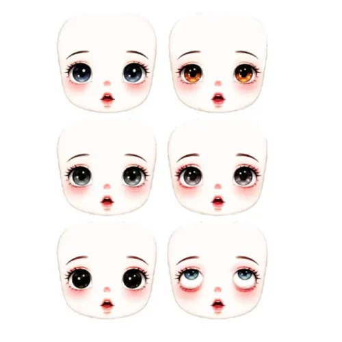 برچسب حرارتی طرح چشم و چهره عروسکی