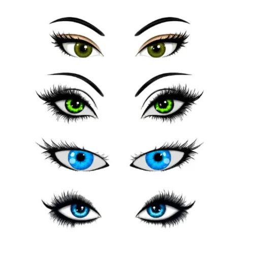 برچسب حرارتی طرح چشم و چهره عروسکی