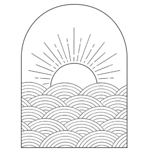 برچسب حرارتی طرح لاین آرت